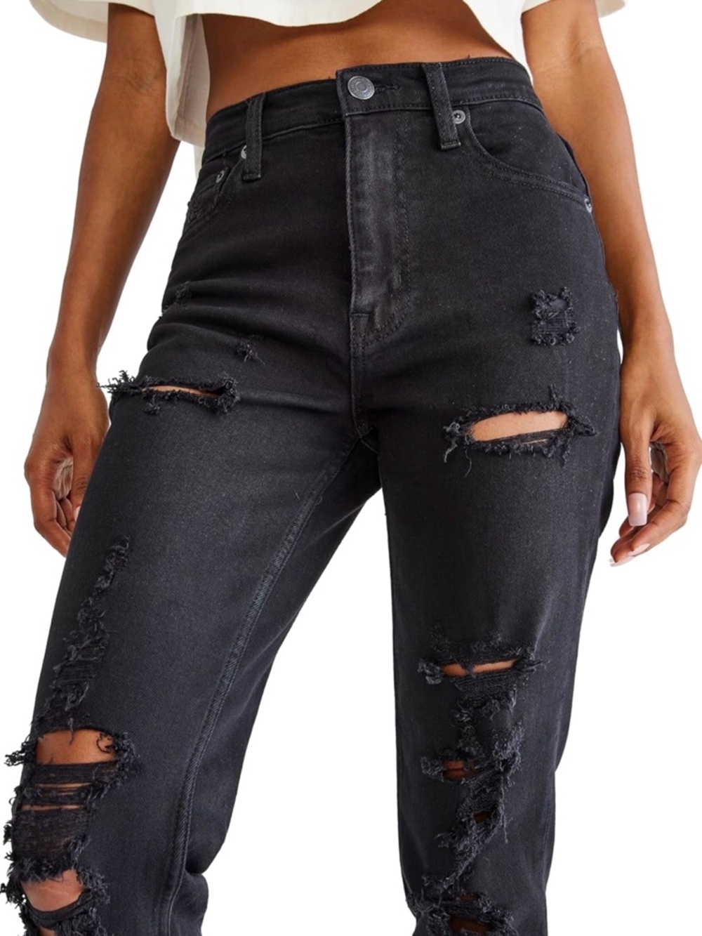Aero High-Rise Mom Jeans Size 0R - Picture 2 of 8